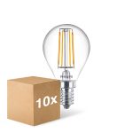 Mehrfachpackung 10x Philips Master Value LED Lustre E14 Kugel Fadenlampe Klar 3.4W 470lm - 927 Extra Warmweiß | Höchste Farbwiedergabe - Dimmbar - Ersatz Für 40W