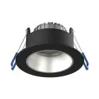 Led-Spot Ares Tief ring Schwarz 6W 540lm 927-940 3CCT - mit Innenring Silber | Ausschnitt 68mm