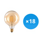 Mehrfachpackung 18x LED E27 Globe Fadenlampe Messing 125mm 7.2W 630lm - 822  | Ersatz für 60W