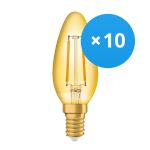 Lot 10x Ledvance Vintage 1906 LED E14 Bougie Dorée 1.5W 120lm - 824  | Remplacement 15W