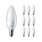 Lot 10x Philips Corepro LED Bougie E14 Dépolie 5W 470lm - 827  | Remplacement 40W